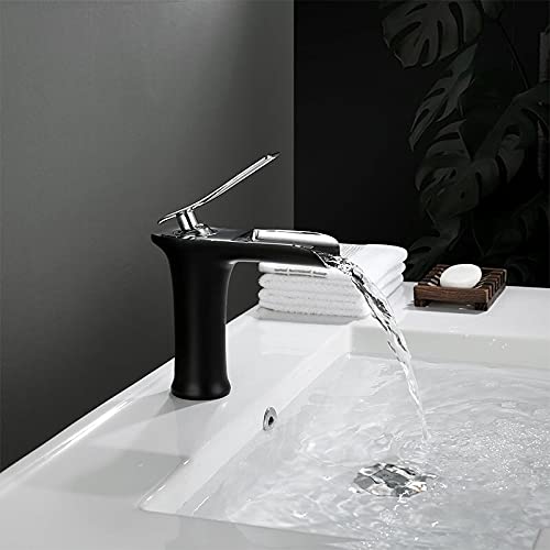 Robinet mitigeur cascade à double commande thermique pour lavabo de salle de bain