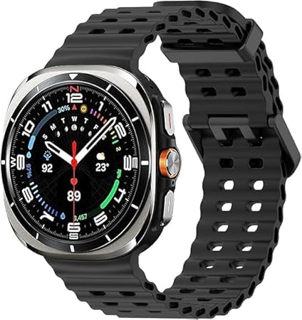 TECORE AMOLED Display Smart Watch for Men and Women, 47mm Round Touchscreen, Waterproof No-Gap Band, Stylish Digital Fitness Smartwatch for Boys Girls – Ultra Durable Watch for All Ages (Black)