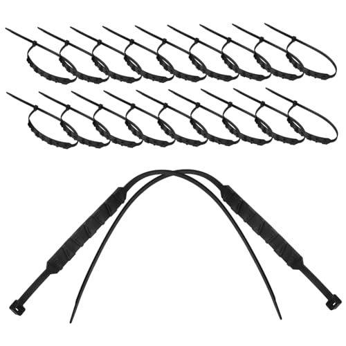 Cabilock 20Pcs Snow Tire Chains for Motorcycles Electric Bikes Scooters Durable Skid Cables for Enhanced Traction Snowy Conditions Reusable Winter Safety