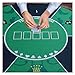 VEGIONES Professional Poker Mat Texas Hold'em Professional Round Elastic Poker Mat, Professional Texas Portable Rubber Foam Poker Table Top, Players Game Layout Mat with Carrying Bag (Color : Blue)