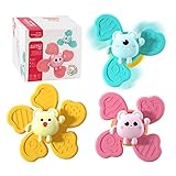 Wholede Saugnapf Spielzeug Baby, 3 Stück Badewannenspielzeug Wasserspielzeug für Kinder Toddler Sensorik Spielzeug Baby ab 1 Jahr