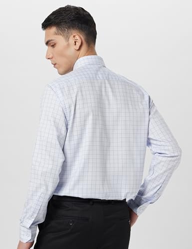 Image of Arrow Men Slim fit Cotton Checked Long Sleeves Semi-Cutaway Collar Shirt