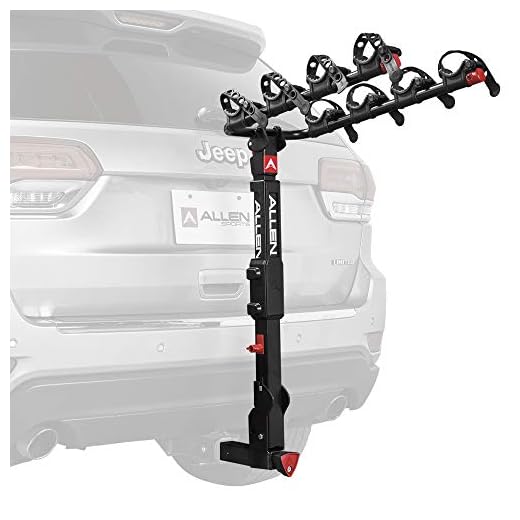 Allen Sports Premier Locking Quick Release 4-Bike Carrier for 2 in. Hitch, Black