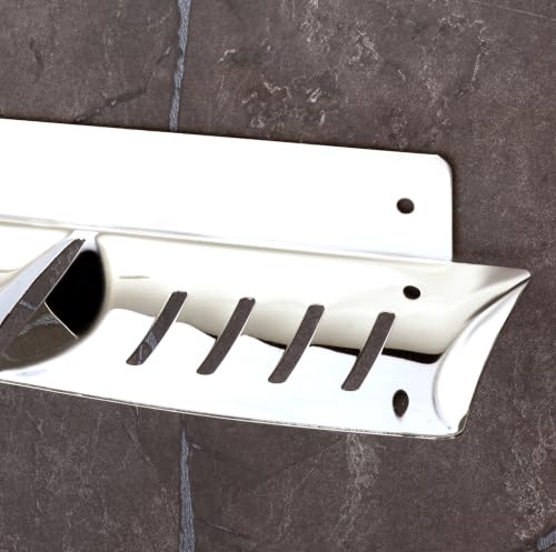 Image of iSTAR Stainless Steel Double Soap Dish | Wall Mounted Soap Holder for Bathroom | Rust & Corrosion Resistant Square Soap Stand | Heavy Duty Bathroom Accessory with Screws (Steel, Pack of 1)