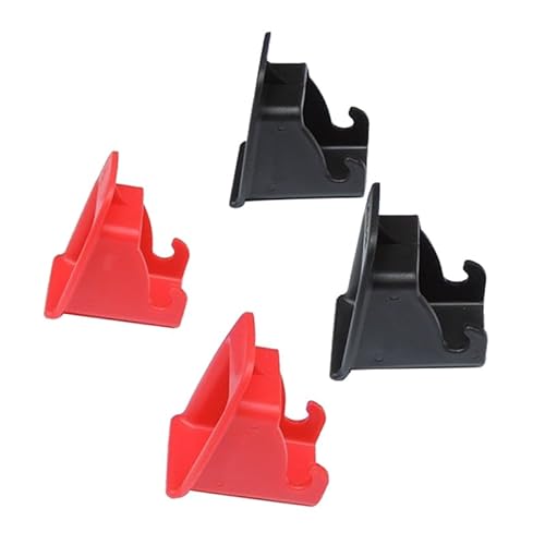 TheStriven 4 Stück Autositze Einführhilfen Universal Kindersitzhalterung Unviersal Befestigungssysteme für Autositze Kindersitz Rückhalteanker für ISOFIX-Gürtelverbinder 2*Schwarz+2*Rot