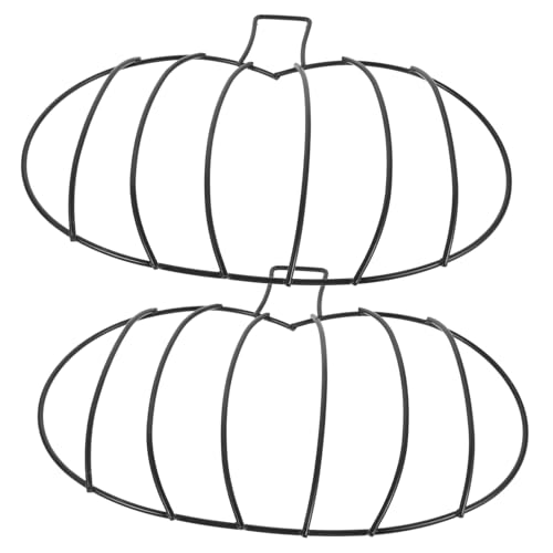 Happyyami Metal Pumpkin Hat Hoop Decorative Fall Wreath Frame Wire Pumpkin Rack Halloween Craft Accessory