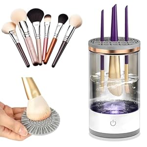 Electric Makeup Brush Cleaner – Portable Compact Design for Travel Home Use – Professional Makeup Brush Cleaning Machine – Automatic Makeup Brush Cleaner