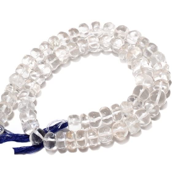Quartz crystal rondelles 8mm sans aspérité pour éviter d'abîmer vos fils