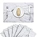 Menghao 6 PCS Waterproof Placemats Plactic Thin Environmental Materials Multiple Styles Easy Clean for Kids Educational Learning Kitchen Dinner Party((Marble)
