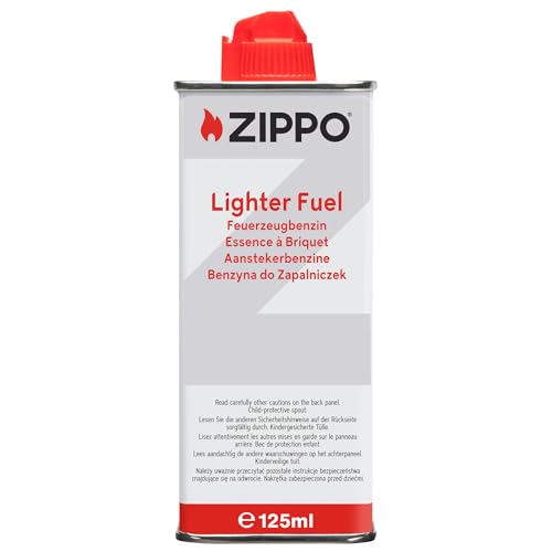 Image of Zippo Lighter Fuel 125 ml - High Quality EU Petrol - White Packaging - Ideal for Windproof Lighters - Clean and Economical