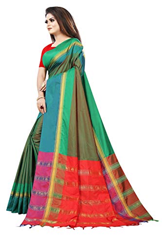 Image of OM SAI LATEST CREATION Soft Cotton & Silk Saree For Women Banarasi Saree Under 399 2021 Beautiful For Women saree