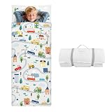 decalsweet Schlafsack Kinder, Weich Kinderschlafsack 150×60cm Baufahrzeug