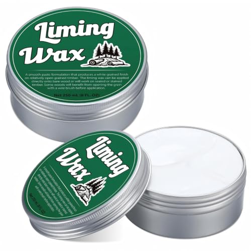 MTLEE 2 Pack Liming Wax for Wood Furniture White Grained Finish