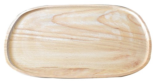 Wooden World - Bandeja de madera de roble, plato de cocina, madera natural, 26 cm