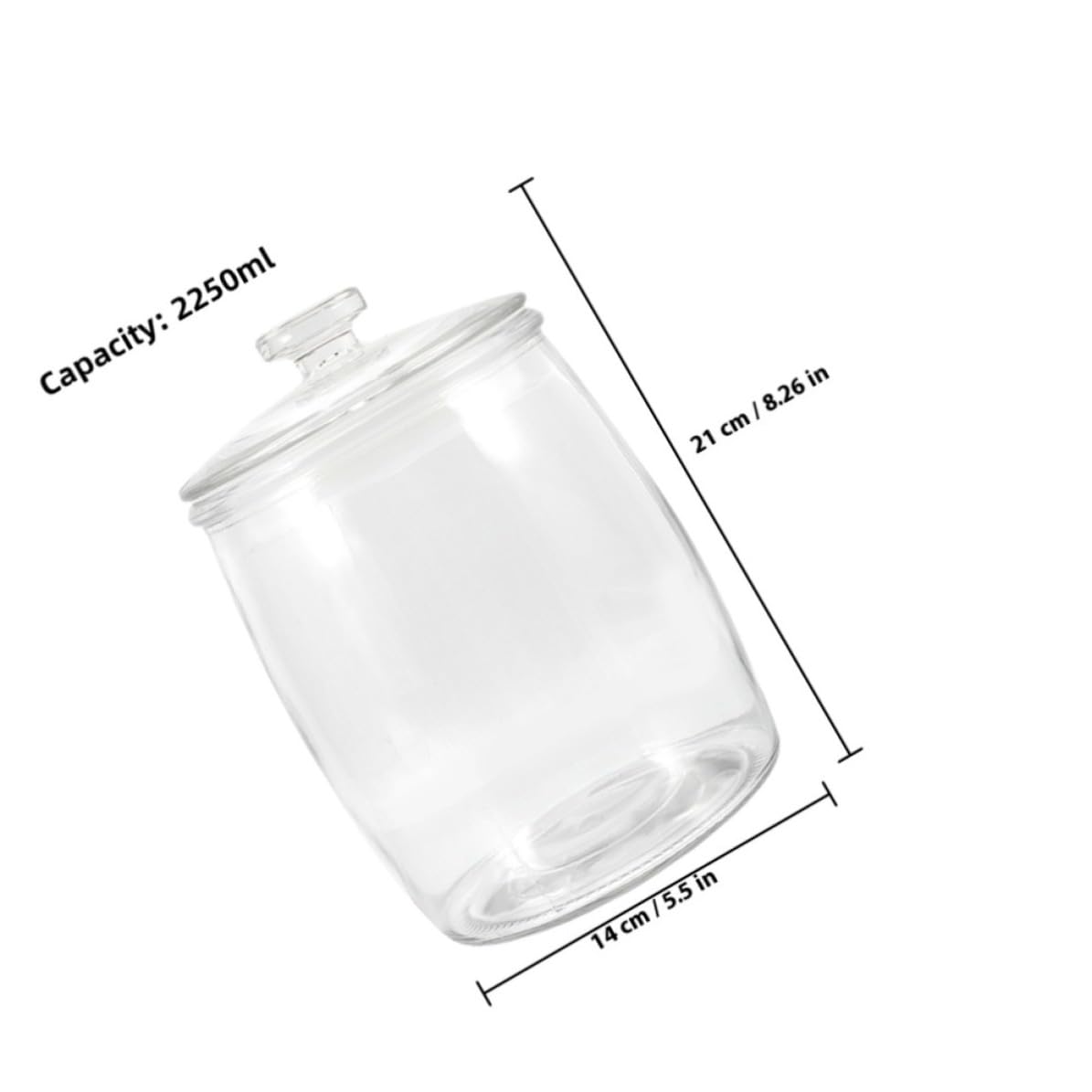 Toyvian Verschließbares Gurkenglas 2250ml aus Glas für Lebensmittel