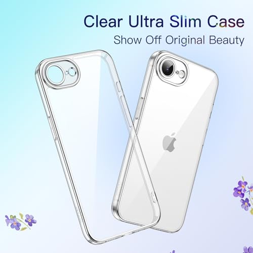 Image of JETech Slim Cover Case for iPhone 17e (2026) / iPhone 16e with Camera Lens Full Protection, Ultra-Thin Lightweight Clear Minimalist Protective Phone Cover, 6.1-Inch Display (Clear)