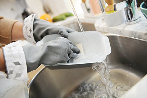 Full Circle Splash Patrol Natural Latex Cleaning and Dish Gloves, Medium/Large, (1 Pair) Grey, M (Pack of 2) - Image 3