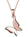 Produktbild Unendlich U Niedlich Schmetterling Damen Mädchen Halskette 925 Sterling Silber Anhänger Kette mit Anhänger, Rosegold