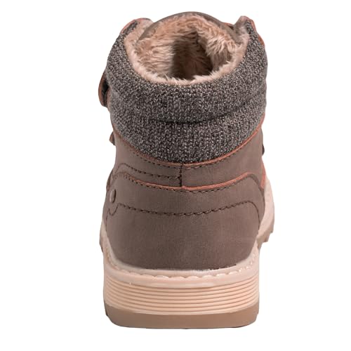 TZJS Kids' Hiking Work Boots for Boys Girls, Waterproof Outdoor Ankle Boots with Hook and Loop3