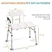 OasisSpace 500lb Tub Transfer Bench for Bathtub, Heavy Duty Bath & Shower Transfer Bench with Backrest, Shower Chair Seat Stool Bath Chair for Elderly Seniors, Non-Slip