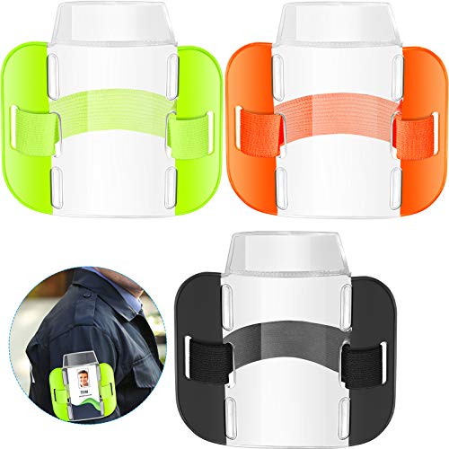 3 Porta Badge da Fascia Braccio Porta Licenza da