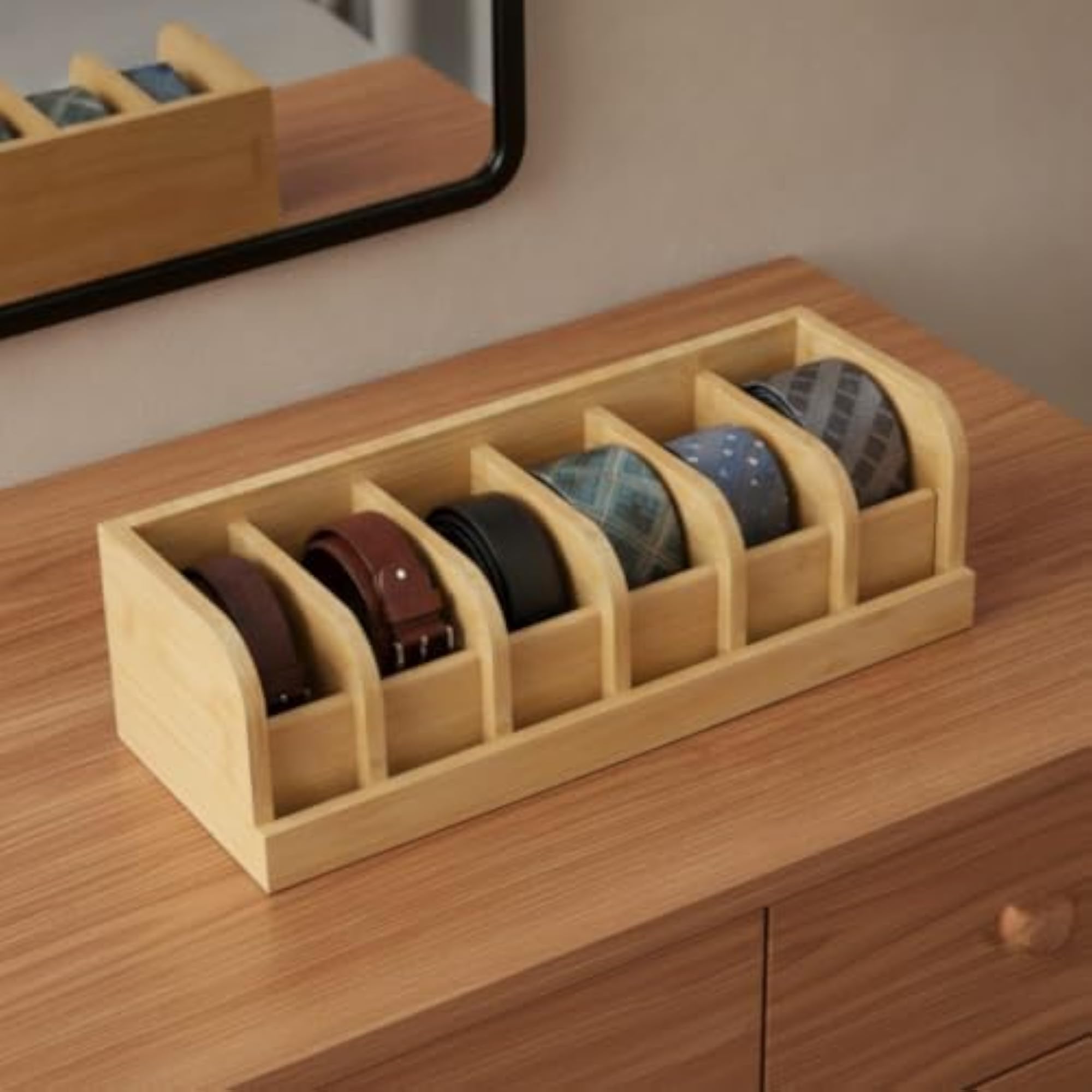 Rectangular Wooden Storage Divider Box with 12 Sections
