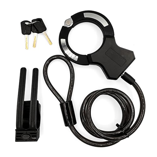 Monster Lock Heavy-Duty Bike & Scooter Cable Cuff Lock with Mounting Bracket –...