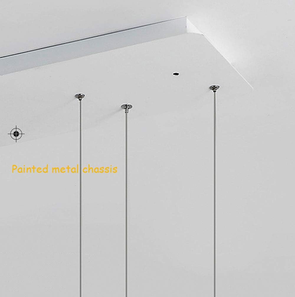 LED Pendelleuchte Esstischlamp Dimmbar Hängeleuchte Weiß Pendellampe mit Fernbedienung Modern Möwe Design Acryl Hängelampe Höhenverstellbar Innen Deckenleuchte für Esszimmer Schlafzimmer (4FLAMMIG)