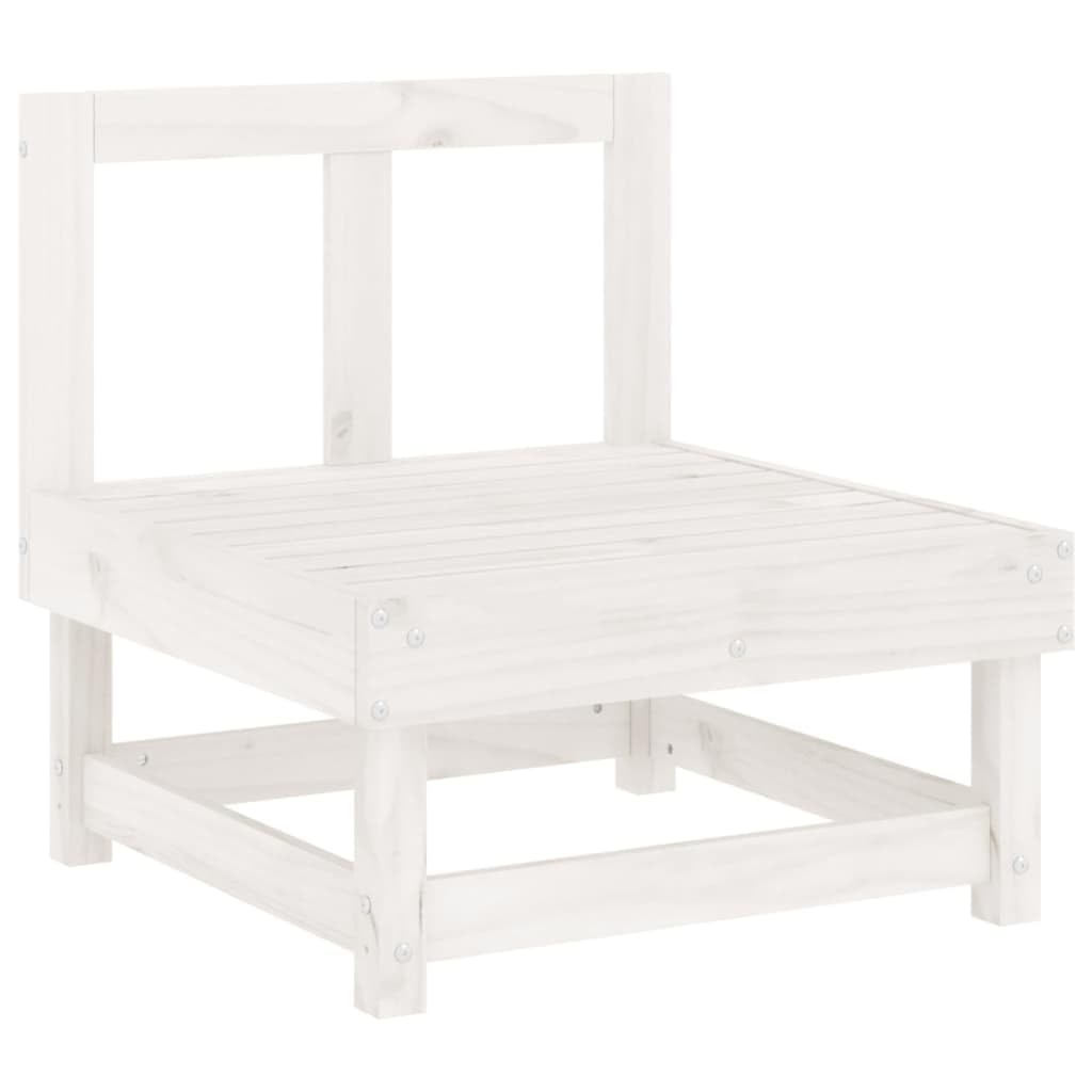 3-częściowy zestaw mebli ogrodowych z litego drewna sosnowego 183 x 61 x 62 cm z częścią narożną, częścią środkową i taboretem, odporny na warunki atmosferyczne mebel wypoczynkowy na taras
