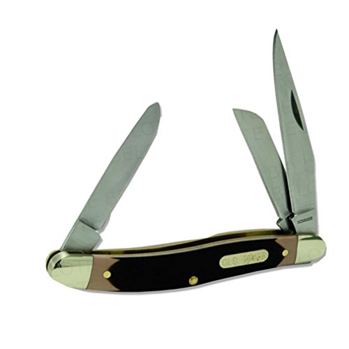 Old Timer 98OT Ramrod 6.3in S.S. Traditional Folding Knife with 2.7in Clip Point Blade and Sawcut Handle for Outdoor, Hunting, Camping and EDC