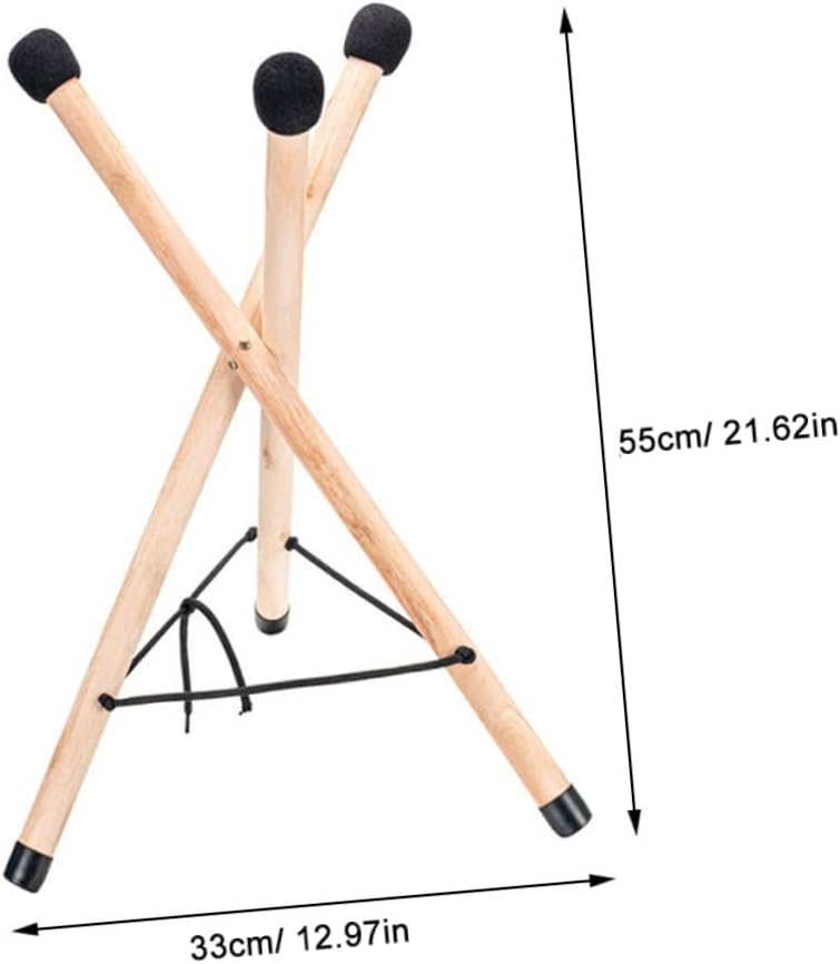 ERINGOGO Hand Pan Drum Stand Wooden Tripod Holder for Tongue Drums Stable and Bracket for and Display Practice Drum Stand for Musicians