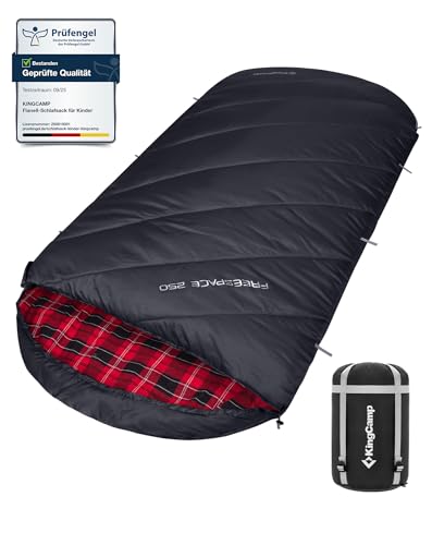 KingCamp Schlafsack 4 Jahreszeiten XXL Übergröße Baumwoll Flanell für Erwachsene...