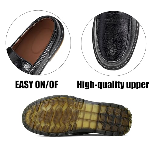 Men's Classic Penny Loafers Fashion Comfort Casual Slip-on Dress Wide Shoes4