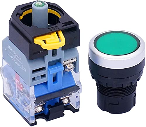 Interruptor DPST de 22 mm para panel de control con indicador LED verde 3