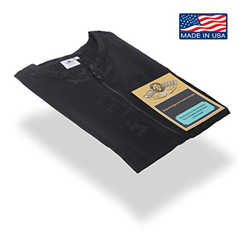 Mesh Back Salon Jacket Black 2 pockets zipper (large, Black)4