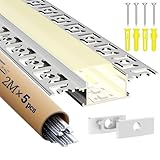 LASLUX 5 x LED Trockenbauprofil 2M Aluminium Profi...