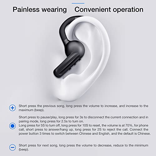 ESSONIO Bone Conduction Hook Single Ear Bluetooth Kopfhörer, Schnurloser Premium-Einzel-Kopfhörer Nicht-Ohrenschmerzen… - Image 4