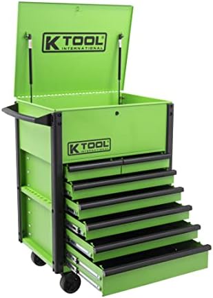 K Tool International 75124 35 Service Cart Tool Box for Garages. Repair Shops. and DIY. (7) Draw...