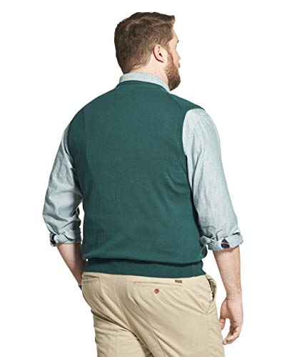 Image of Izod Men's Big and Tall Premium Essentials Solid V-Neck 12 Gauge Vest Pullover