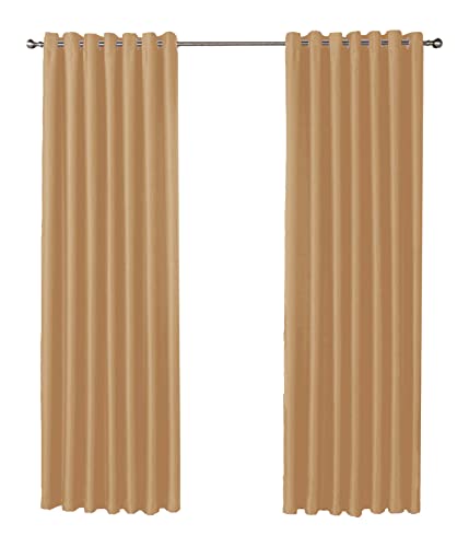 Olivia Rocco Blackout Eyelet Curtains Black Out Thermal Ring Top Curtain Pair Window Treatment Living Room Bedroom