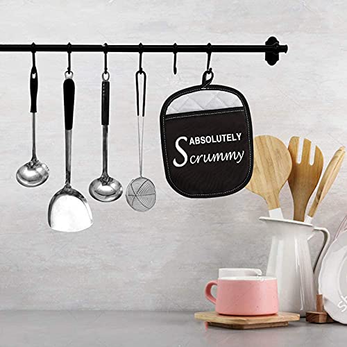 Baking Show Inspired Oven Pads Pot Holder With Pocket Absolutely Scrummy Baker Lover Gift (Absolutely Scrummy) #TOP3