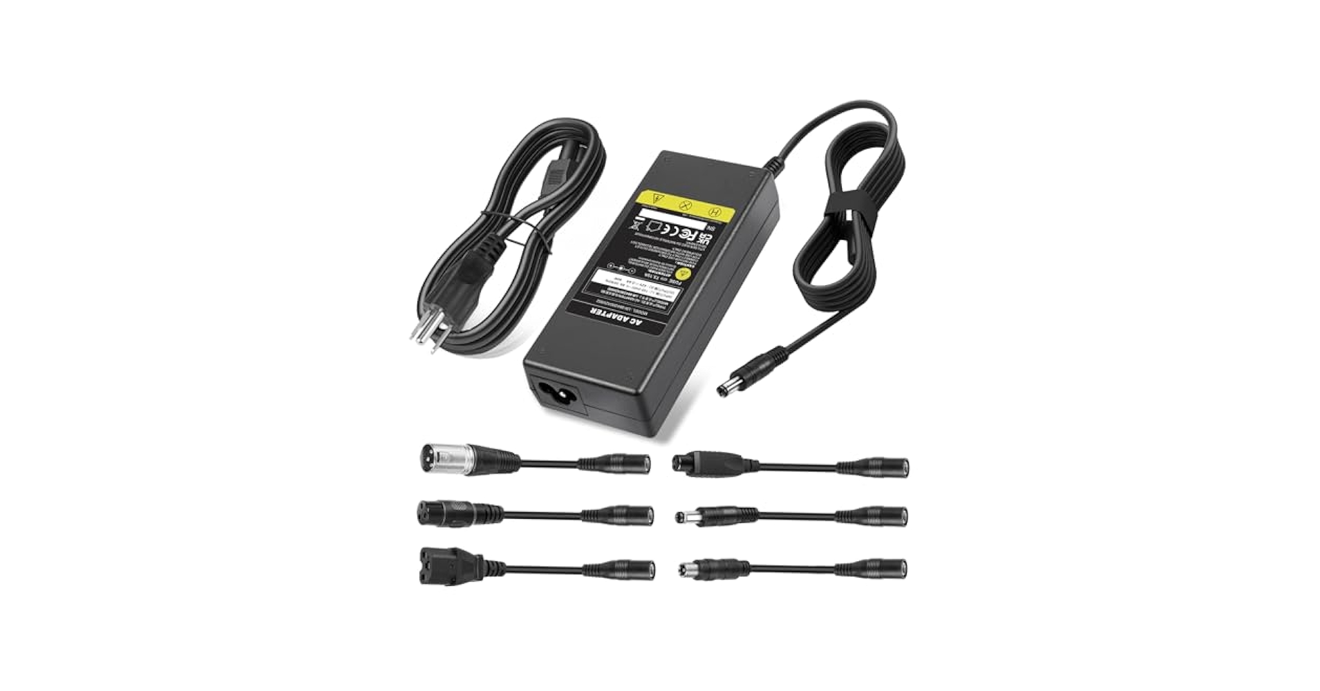 Amazon.com: 42V 2A 通用滑板車充電器,7 個連接,7 合1,適用於