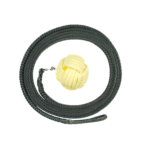 SpinTech Fire Rope Dart - 4 Inch Monkey Fist Weave - 10 Foot Technora Roap Lead/Leash - Martial Arts, Meteor Hammer, Flow, Spinning, Circus, Dance Prop – for Festivals & Performances