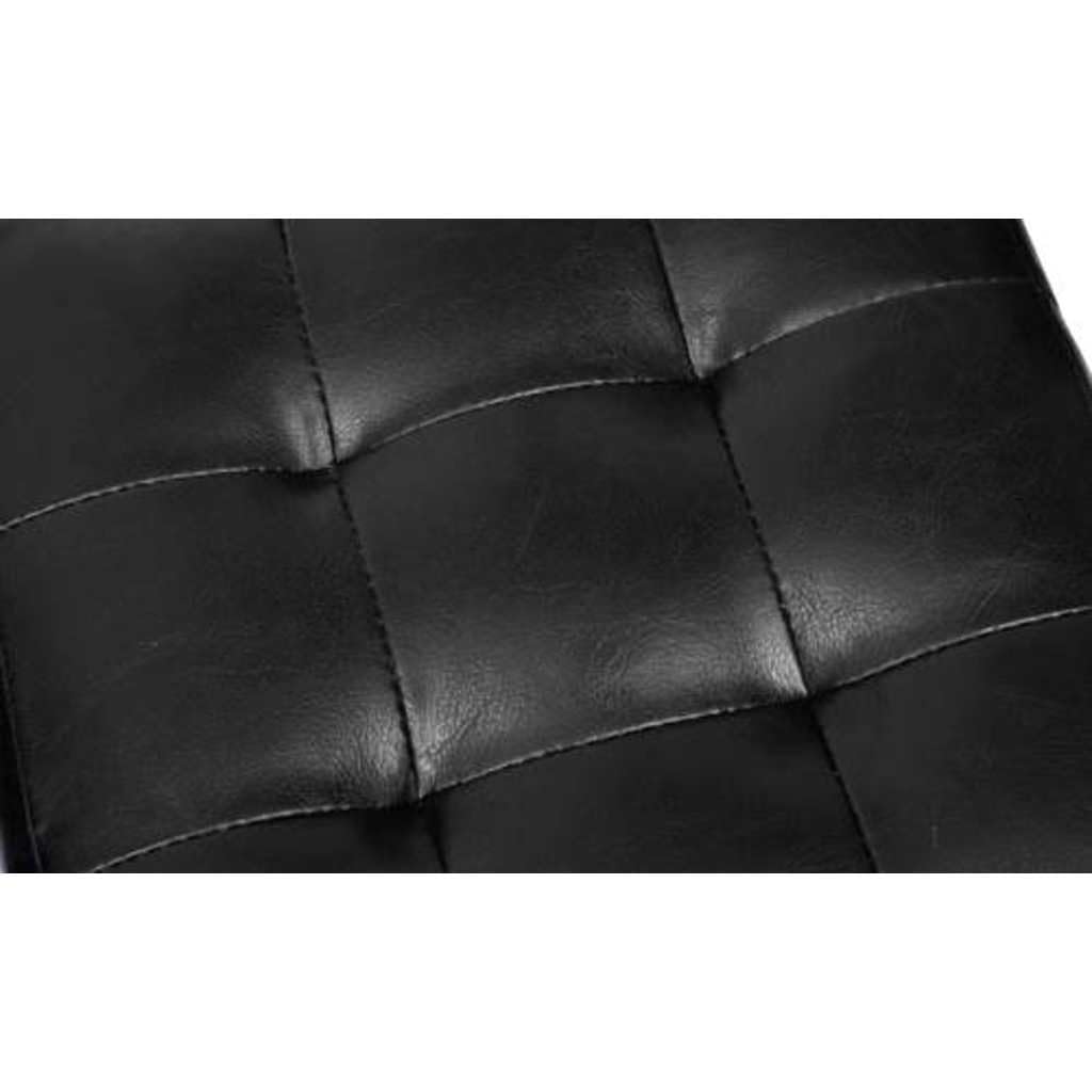 Taboret kostkowy, czarny, zestaw 2 szt. ze sztucznej skóry, 30 x 30 x 30 cm, uniwersalny jako stolik pomocniczy, stolik nocny lub taboret do siedzenia, do salonu i sypialni, nowoczesne