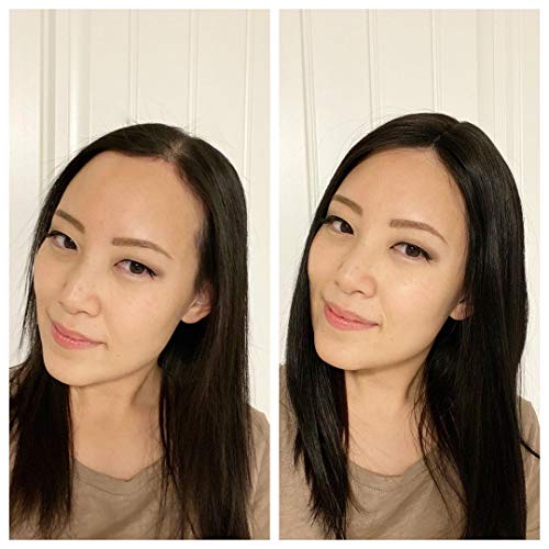 Uniwigs Human Toppers For Women For Thinning Hair Or Hair Loss, Mono Base Real Human Hair Pieces Lace Front (16", G-1B) #TOP4