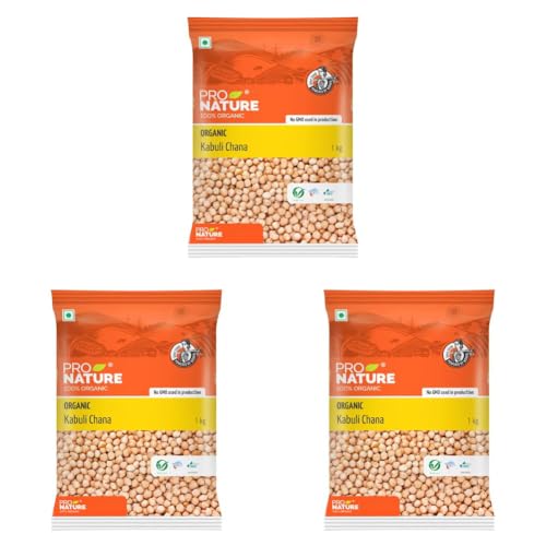 Image of Pro Nature 100% Organic Kabuli Channa, 1kg (Pack of 3)