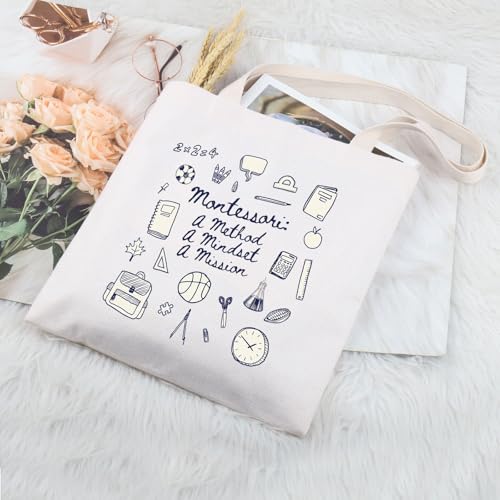 TIIMG Montessori Educators Gift A Method A Mindset A Mission Early Education Gift Montessori Guider Tote Bag4
