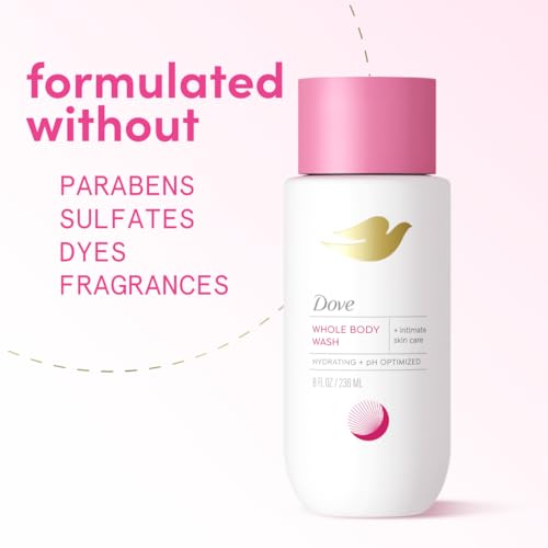 Dove Whole Body +Intimate Wash for Women, Unscented pH-optimized, 8 oz | For sensitive intimate skin, Helps moisturize skin, With hyaluronic acid - image 7