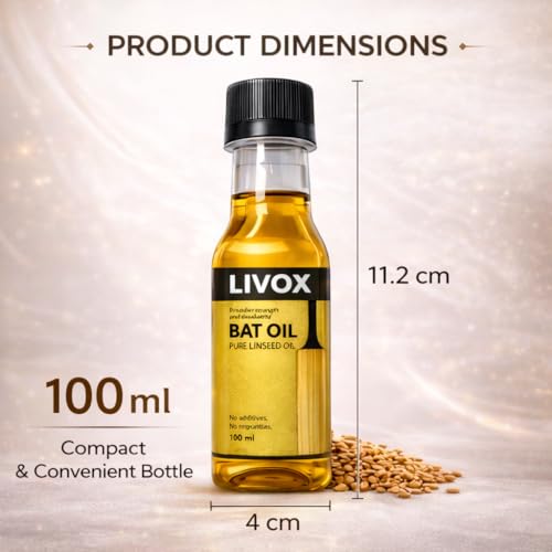Image of LIVOX Cricket Bat Double Sided Knocking Wooden Mallet (Hammer) with Linseed Bat Oil 100ml, Pack of 2