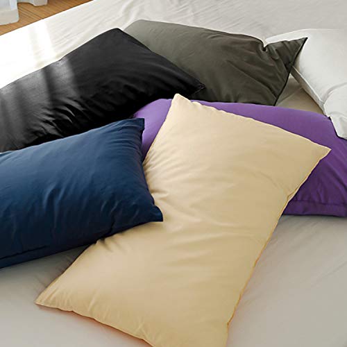 FLXXIE 6 Pack Microfiber Queen Pillowcases, Ultra Soft and Wrinkle, Fade Resistant Pillow Cases with Envelope Closure, 20x30 Inches, Navy